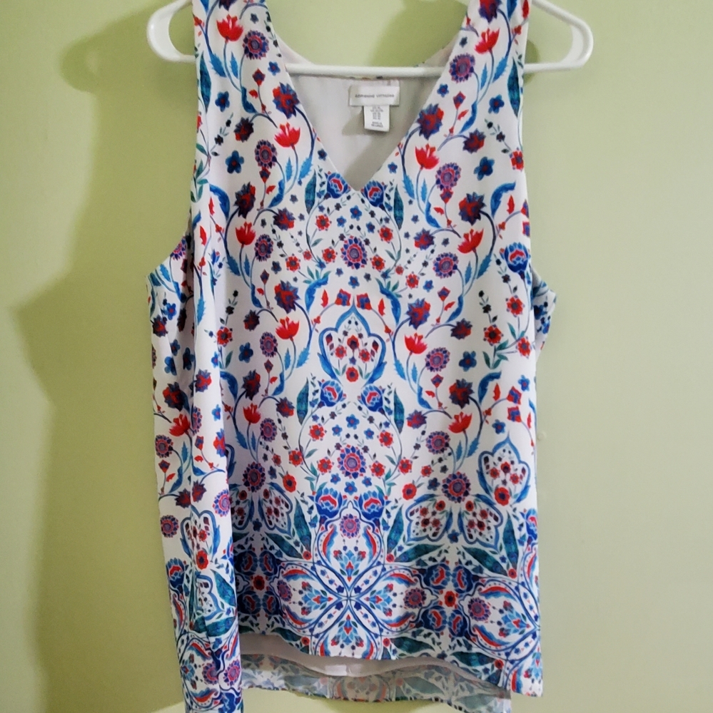 Summer florals flowy tank